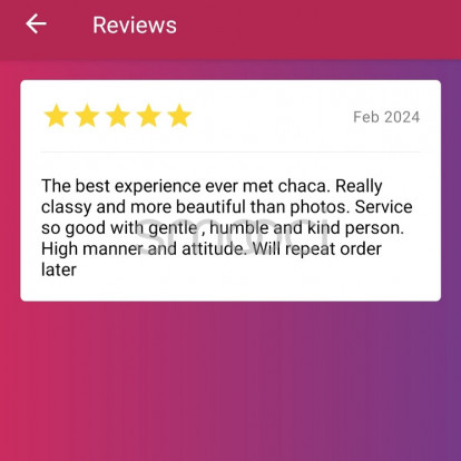 Chaca – 5 star review . Thank you 
