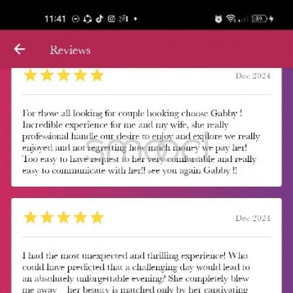 Gabby – My Latest Reviews! Book Now! 