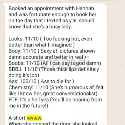 Hannah – Honest review by my previous client 