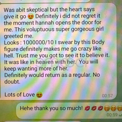 Hannah – Real reviews by satisfied clients 💋💋🤗😉