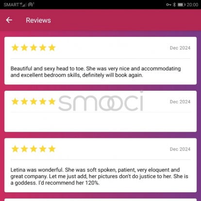 Letina – Screenshot Real Booking Reviews 😉 so I got comparison for the fakebookers review  Have a great Weekend to U ALL 😘🥂