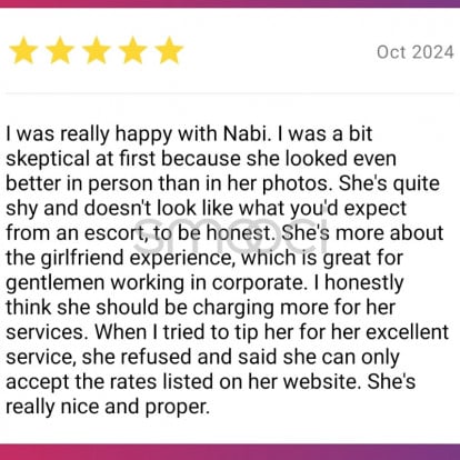 Nabi – Being treated nicely is sufficient.