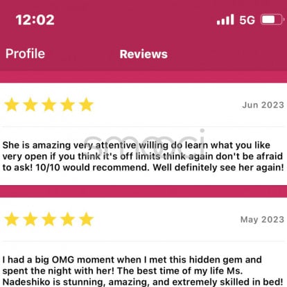 Nadeshiko Macky – First client reviews for month of June😇🫣 thank you